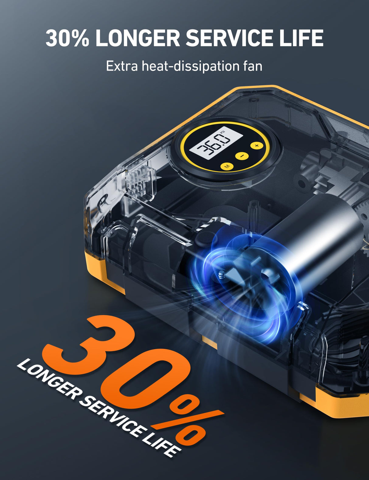 AstroAI Tire Inflator Air Compressor 12V DC Portable Air Compressor Car Accessories Auto Tire Pump 100PSI with LED Light Digital Air Pump for Car AstroAI