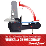 Bucktool Combo 2" x 42" Belt Sander 6" Bench Grinder, Knife Sharpener with Large Work Table BG2600 Upgraded Model Bucktool