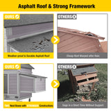 Aivituvin Portable Chicken Coops Poultry Cage with Wheels, Outdoor Hen House with Nesting Box, Outdoor Duck House Weatherproof Mobile Chicken House Aivituvin