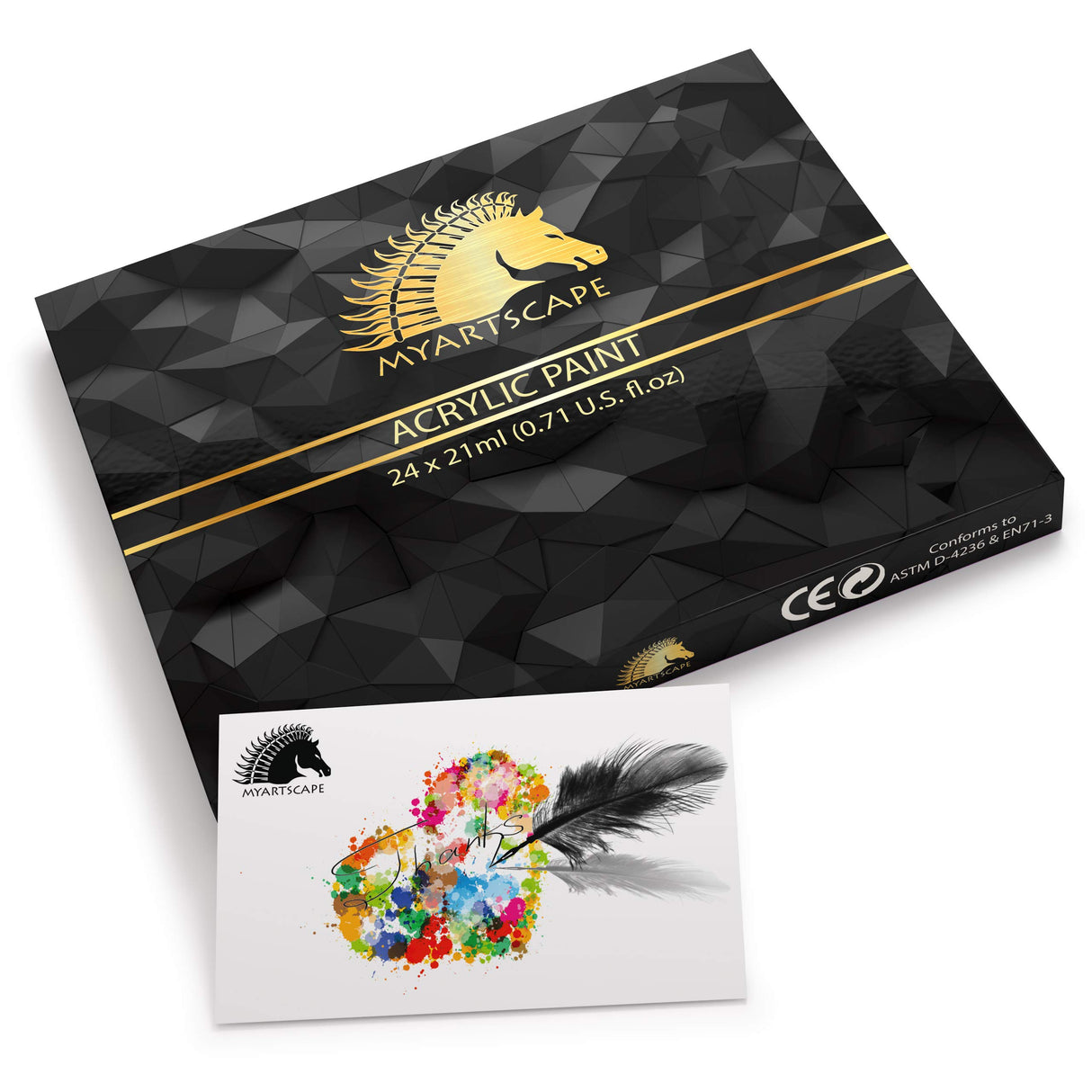 MyArtscape Acrylic Paint Set - 24 x 21ml Tubes - Lightfast - Heavy Body MyArtscape