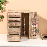 Homde Wood Jewelry Organizer 5 Layer Jewelry Box for Rings, Necklaces, Earrings, Bracelets, Watches Rustic Jewelry Boxes & Organizers for Women Homde