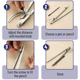 Mr. Pen- Professional Large Compass for Woodworking, 12 Inch Compass with Wing, Compass for Geometry, Compass Drawing Tool, Woodworking Compass, Mr. Pen