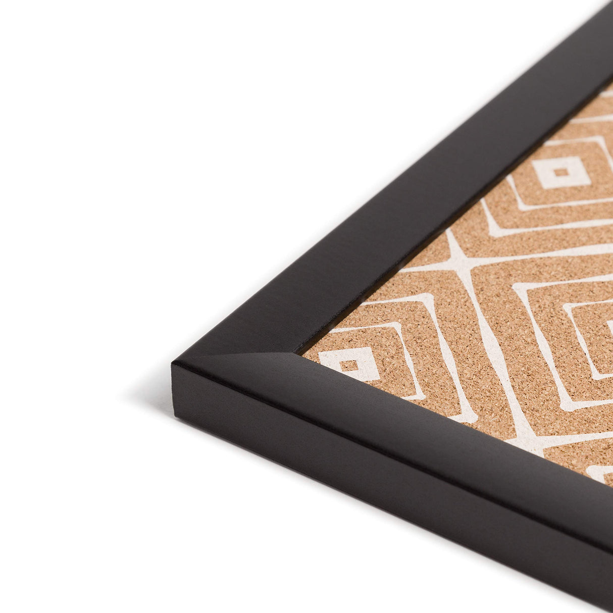 U Brands Fashion Cork Bulletin Board, 20 X 16 Inches, Black Wood Frame U Brands