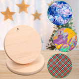 50 Pcs 2 Inch Wooden Circle Cutouts Blank Round Wood with Holes Round Wooden Ornaments Wooden Coins Unfinished Wood Round Disc Wooden Circle Chips Yulejo