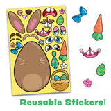 JOYIN 24 PCS Easter Mix and Match Make a Face Animal Stickers with Easter Egg Themed Pig, Bunny, Chicken, Cow, Sheep, Duck Party Favor Supplies, Art JOYIN