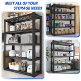 REIBII 72''H Garage Shelving Heavy Duty Garage Storage Shelves 2000LBS Heavy Duty Shelving Adjustable 5 Tier Metal Shelves for Storage Rack,Garage REIBII