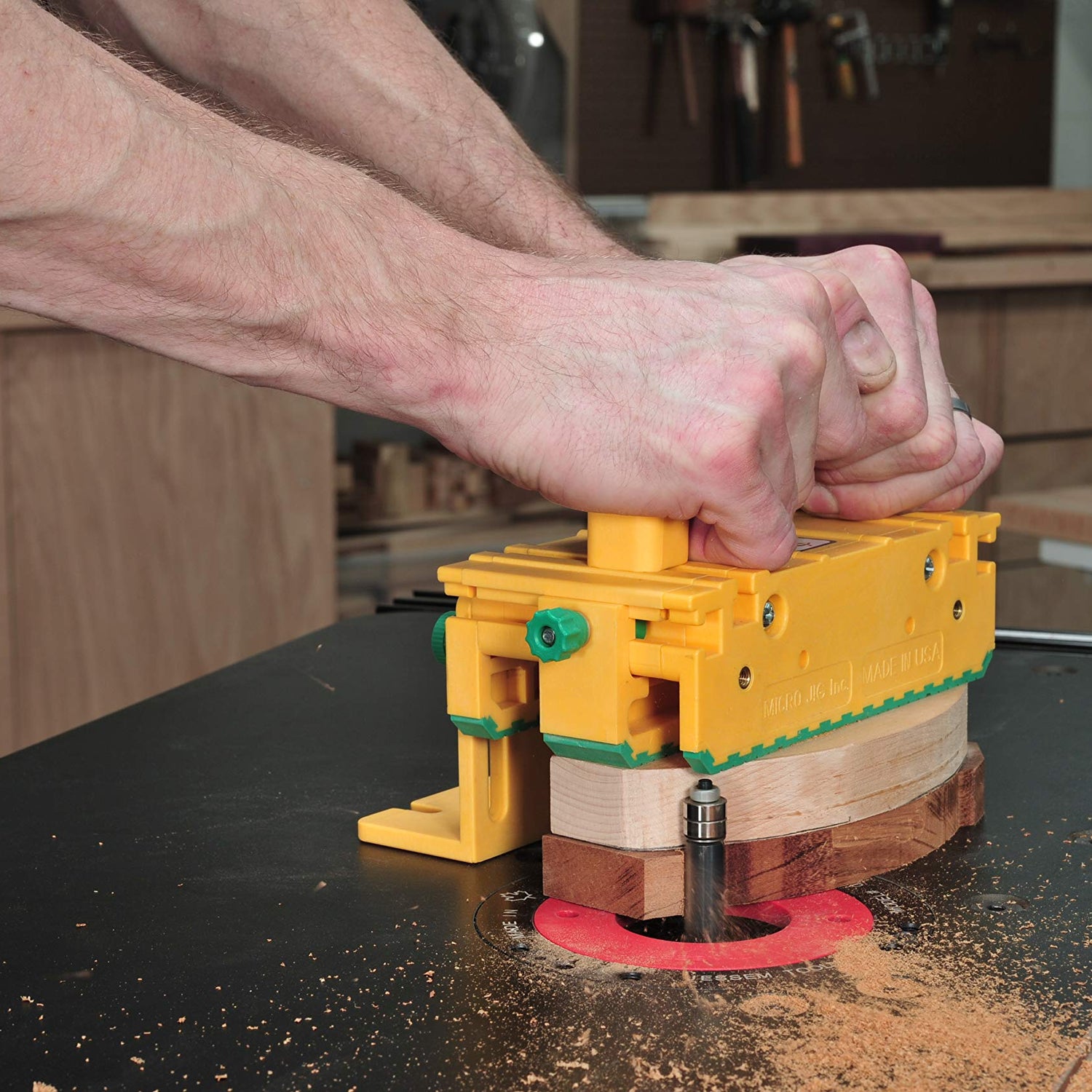 MICROJIG GRR-RIPPER GR-100 3D Table Saw Pushblock, Yellow MICRO JIG