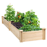 Yaheetech 8×2ft Wooden Horticulture Raised Garden Bed Divisible Elevated Planting Planter Box for Flowers/Vegetables/Herbs in Backyard/Patio Outdoor, Yaheetech