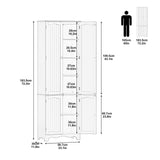 Function Home 72" Kitchen Pantry Cabinet, Freestanding Storage Cabinet, Tall Food Pantry with Doors and Adjustable Shelves, Utility Floor Cabinet for Function Home