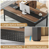 Tribesigns 70.8" Large Executive Office Desk and 47" Lateral File Cabinet Combo, L-Shaped Computer Desk 2 Piece Business Furniture with Drawers and Tribesigns