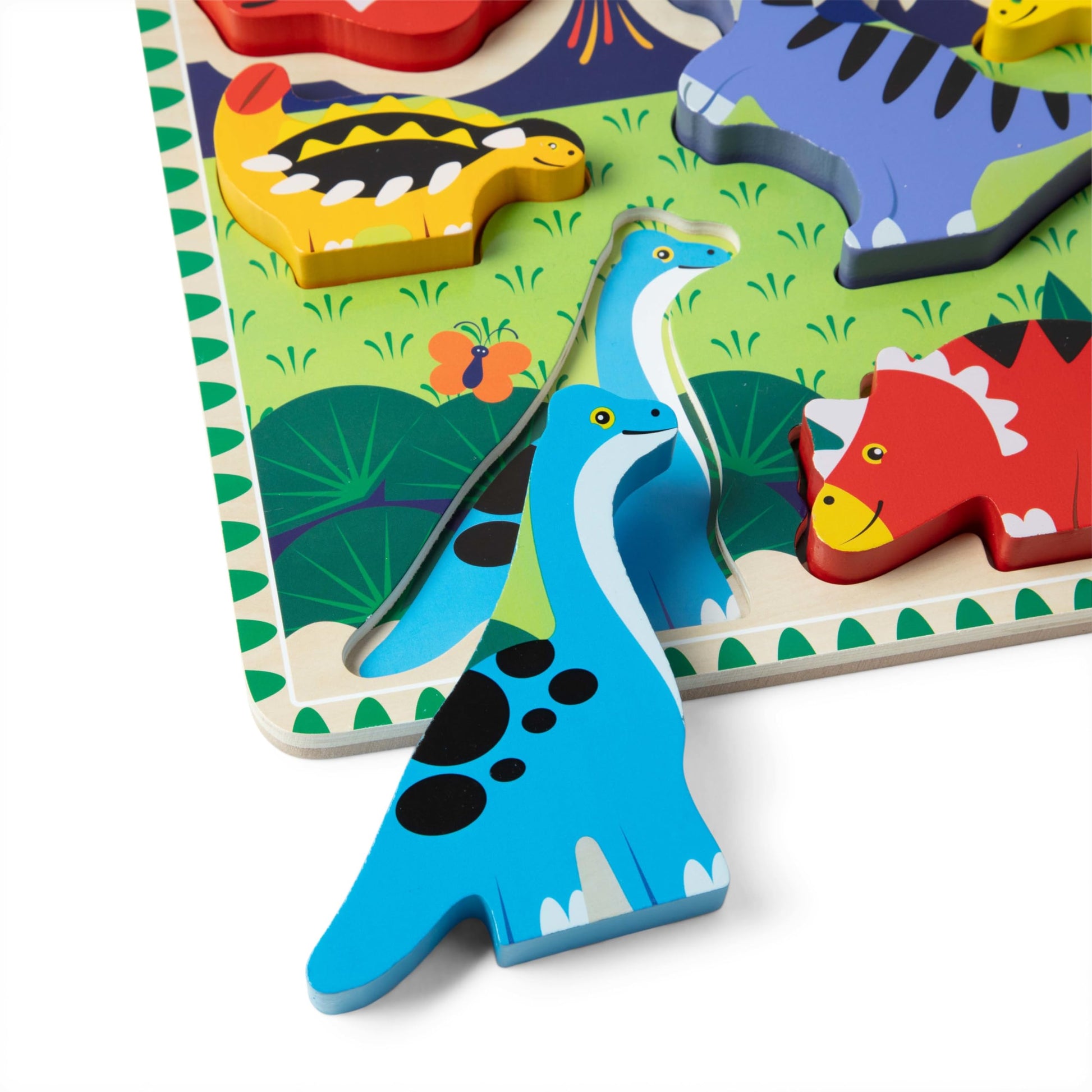 Melissa & Doug Dinosaur Wooden Chunky Puzzle (7 pcs) - WoodArtSupply