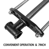 HFS(R) Woodworking Bench Vise, Heavy Duty Front Screw Vise for Workbench Chrome plating Leg Vise Hardware Woodworking (7IN) HFS