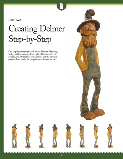 Whittling Country Folk, Revised Edition: 12 Caricature Projects with Personality (Fox Chapel Publishing) Woodcarving, Painting, and Staining