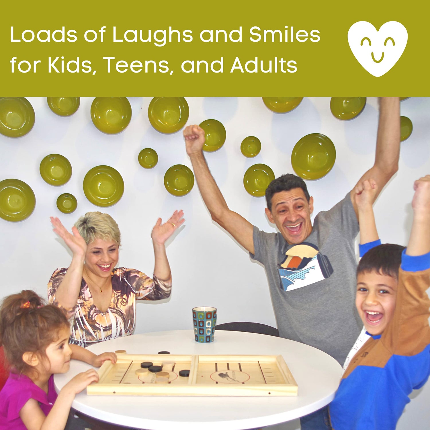 Litigon Shoot The Puck - Fast Sling Puck Game Large Size - Wooden Hockey Board Game - Desktop Battle Sling Hockey - Funny Family Home Games - Kids Litigon