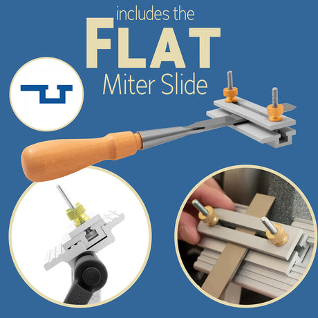 Adjustable Replacement Tool Rest Sharpening Jig for 6 inch or 8 inch Bench Grinders and Sanders • Includes a Pivoting Miter Slide and Flat Miter Peachtree Woodworking Supply