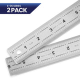 6" Stainless Steel Ruler with Non-Skid Cork Backing: 32 & 64 divisions per inch Pacific Arc