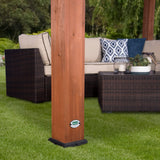 Backyard Discovery 12' by 10' Cedar Wood Pergola, Wind Secure, Strong, Quality Made, Rot Resistant, Concrete Anchors, Spacious for Outdoor Patio, Backyard Discovery