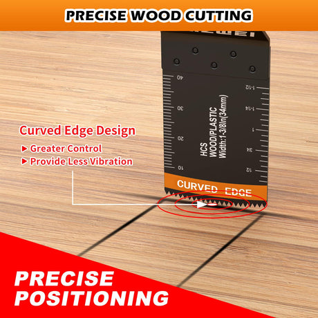 AMZWEI 154 Metal Wood Oscillating Tool Blade, Titanium Oscillating Saw Blades with Sandpaper, Quick Release Multi Tool Blades Kits for Dewalt Ryobi AMZWEI