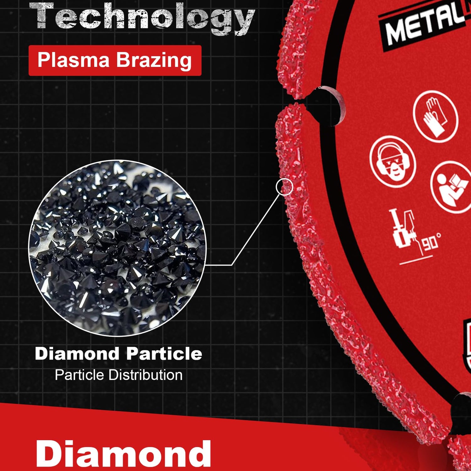 EZARC Diamond Cutting Wheel 3 x 3/8 Inch for Metal, Cut Off Wheel with 5000+ Cuts on Rebar, Steel, Iron and INOX EZARC