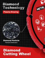 EZARC Diamond Cutting Wheel 3 x 3/8 Inch for Metal, Cut Off Wheel with 5000+ Cuts on Rebar, Steel, Iron and INOX EZARC