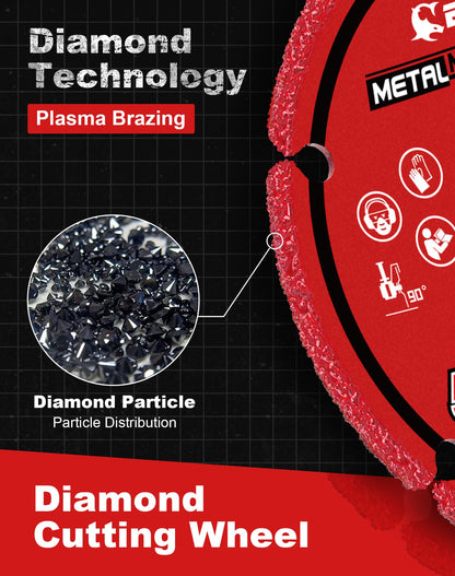 EZARC Diamond Cutting Wheel 3 x 3/8 Inch for Metal, Cut Off Wheel with 5000+ Cuts on Rebar, Steel, Iron and INOX - WoodArtSupply