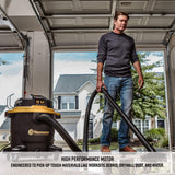 Vacmaster Professional - Professional Wet/Dry Vac, 12 Gallon, Beast Series, 5.5 HP 2-1/2" Hose (VJH1211PF0201) , Black Vacmaster