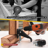 HOLKIE Retractable Casters Heavy Duty Casters with Lifting and Lowering Function Maximum Load of 700 lbs (4 casters) for Workbenches or Other HOLKIE