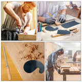 Therwen Scraper Burnisher and 6 Pcs Multi-Shaped Scraper Set Burnishing Tool Card Scraper Woodworking Include 3 Rectangle 1 Gooseneck 1 Curved 1 Therwen
