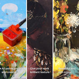 HIMI Gouache Paint Set, 36 Colors x 12ml Twin Jelly Cup Design with 3 Paint Brushes and a Palette in a Carrying Case Perfect for Artists, Students, Artme