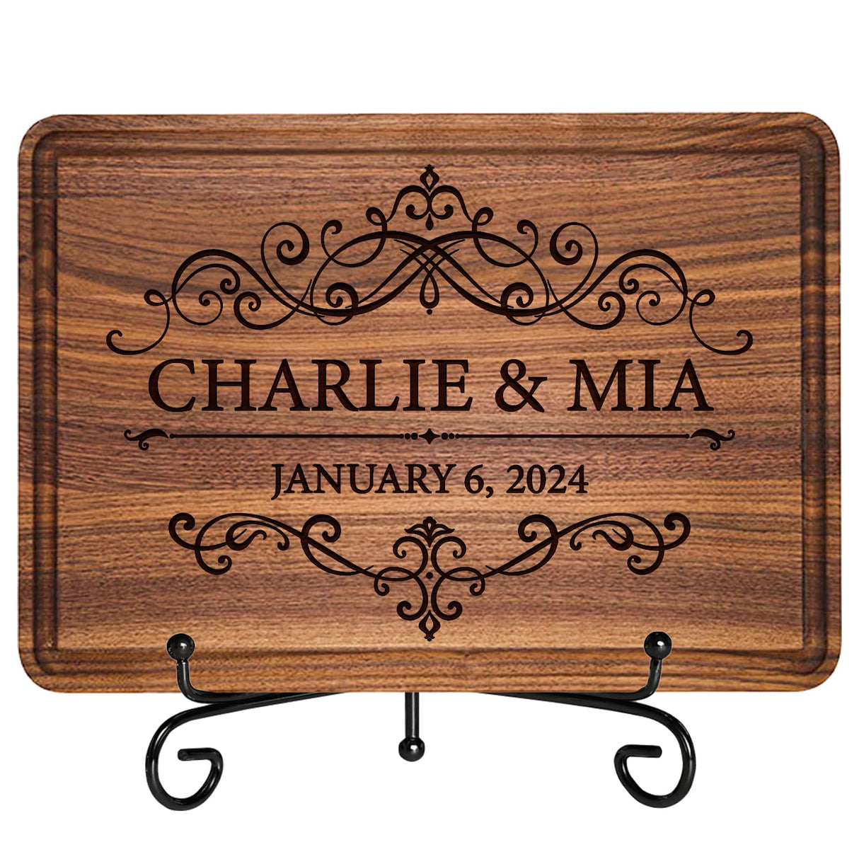 Personalized Cutting Board-12 Designs, Custom Wood Chopping Block - Unique Housewarming Wedding Engagement Gifts for Couple, Personalized Gifts for SCZQOVR