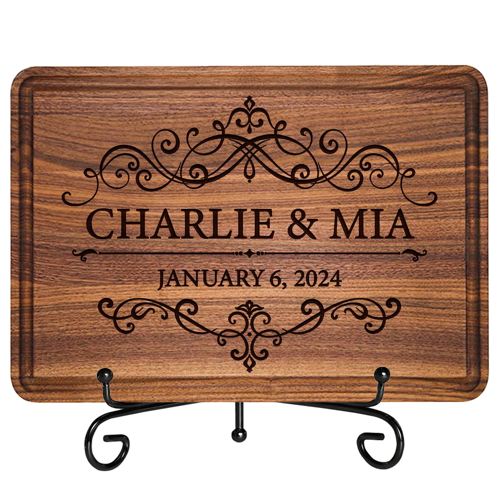 Personalized Cutting Board-12 Designs, Custom Wood Chopping Block - Unique Housewarming Wedding Engagement Gifts for Couple, Personalized Gifts for - WoodArtSupply