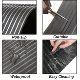 tonchean Garage Rubber Floor Mat Heavy Duty Rubber Flooring Rolls Under Car Garage Mat Non-Slip Rubber Floor Protector Mat for Workshop Trailer tonchean