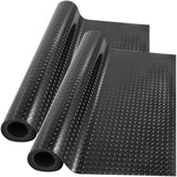 Happybuy 2 Rolls Garage Floor Mats, 17 x 3.6 Ft Garage Mat, 2.5mm Thickness Black Diamond Plate Flooring Mats, Water/Stain Resistant PVC Garage Mats Happybuy