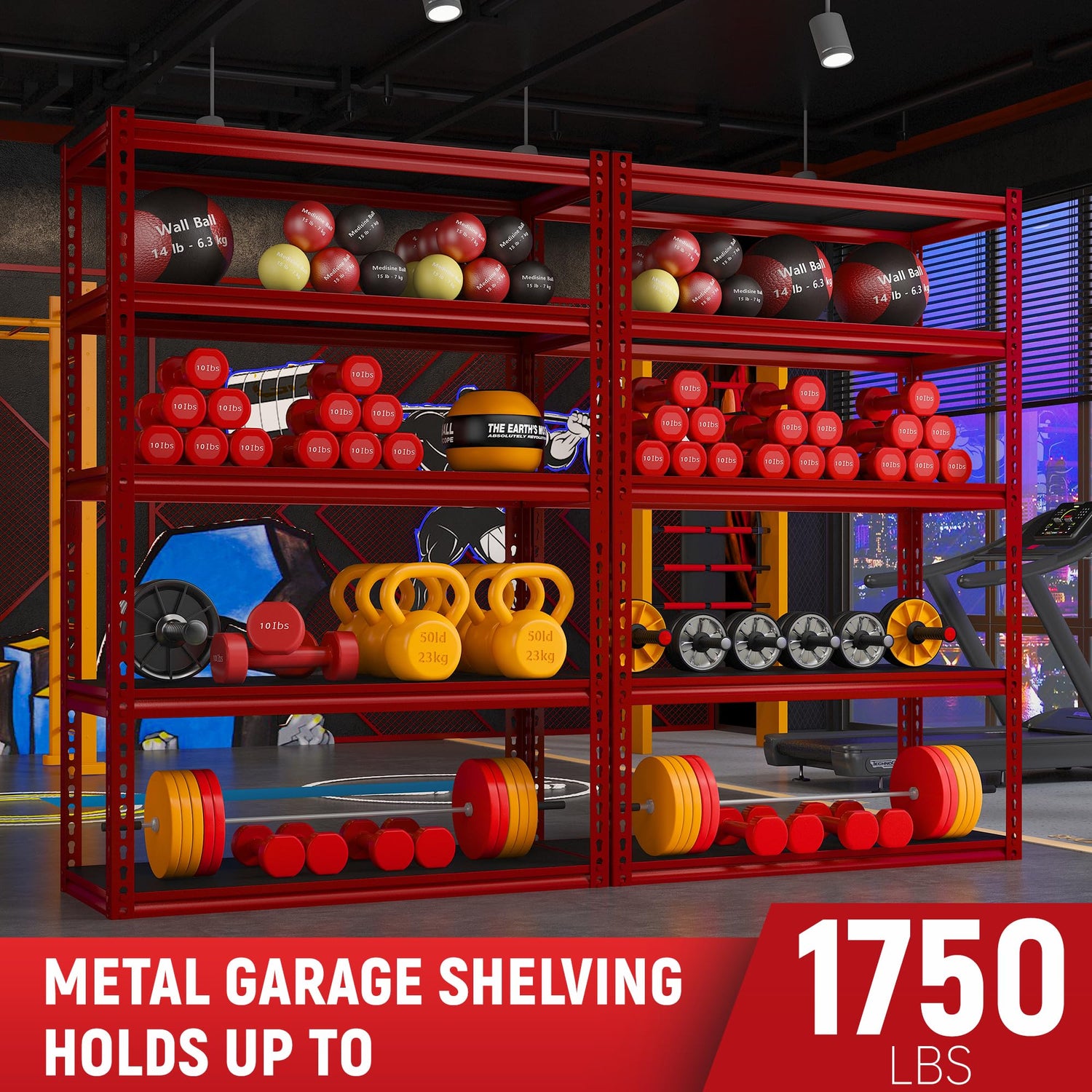 REIBII Storage Shelves Garage Shelving Garage Storage Shelves Heavy Duty Shelving Shelves Adjustable Metal Shelving 5 Tier Shelving Units and Storage REIBII