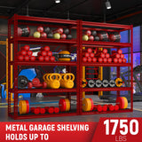 REIBII Storage Shelves Garage Shelving Garage Storage Shelves Heavy Duty Shelving Shelves Adjustable Metal Shelving 5 Tier Shelving Units and Storage REIBII