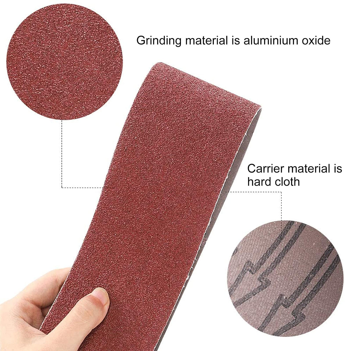 Coceca 3x18 Inch Sanding Belts, 21 Packs Belt Sander Paper Aluminum Oxide Sandpaper (Assorted 3 Each of 40 60 80 120 180 240 320 Grit) for Sander Coceca