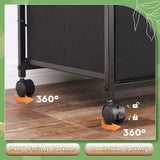 DEVAISE 3 Drawer Mobile File Cabinet, Rolling Printer Stand with Open Storage Shelf, Fabric Lateral Filing Cabinet fits A4 or Letter Size for Home DEVAISE