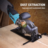 DURATECH Circular Saw, 20V 4-1/2 Inch Mini Circular Saw with Battery, Charger, 3 Saw Blades(4-1/2”), Cordless Circular Saw for Tiles, Wood, Soft DURATECH