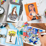 Caliart Markers, 100 Colors Dual Tip Art Markers Sketch Pens Permanent Alcohol Based, with Case for Adult Kids Halloween Drawing Sketching (White Caliart