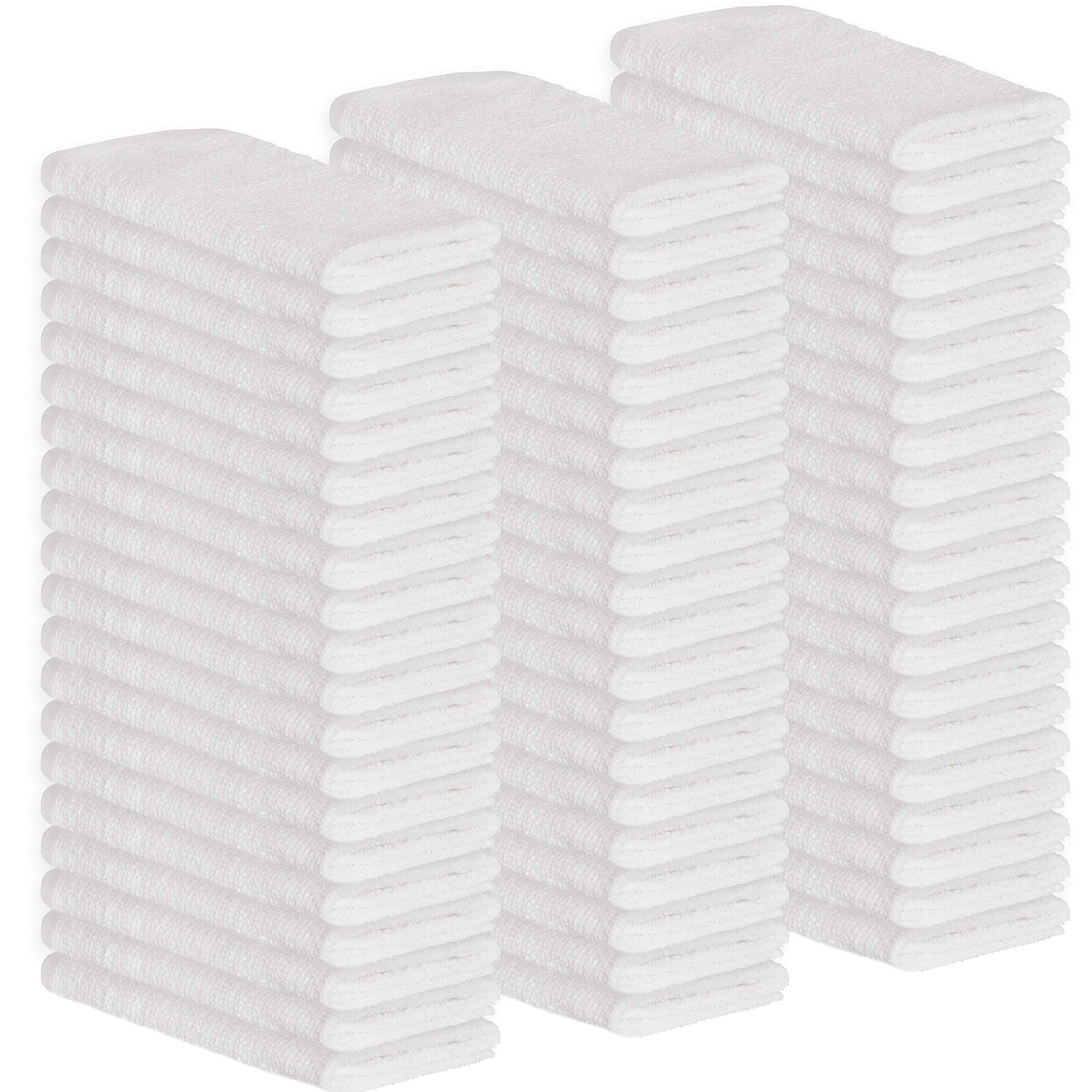 GREEN LIFESTYLE Terry Towels, White Rags, Bar Towels 100% Cotton Absorbent and Durable, Multipurpose Cleaning Rags, Cotton Cleaning Rags, Kitchen GREEN LIFESTYLE