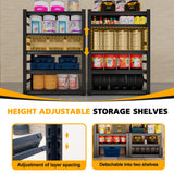 SFTORMAS 23.6" D X 47.2" W X 72" H Garage Shelving,5 Tier Adjustable Metal Shelving,Heavy Duty Garage Storage Shelving for for Garage Warehouse SFTORMAS