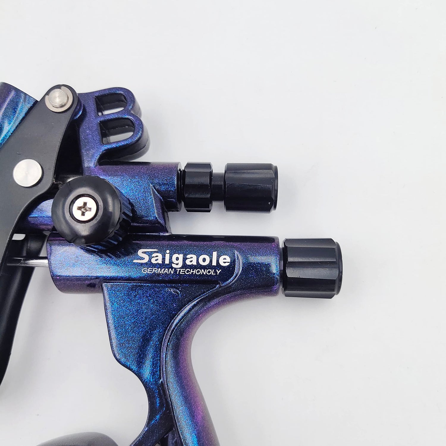 HVLP 6800B Spray Gun 1.3mm with no wash Cup and Adapter car spayer Painting Tool Spray air Paint Gun Airbrush Low Pressure 260L/MIn (Blue) Fivean