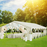 Sophia & William XXXLarge 20'x 40' Gazebo Party Tent White, Outdoor Wedding Event Camping Canopy Shade with 12 Removable Side Walls and Carry PE Bag, Sophia & William