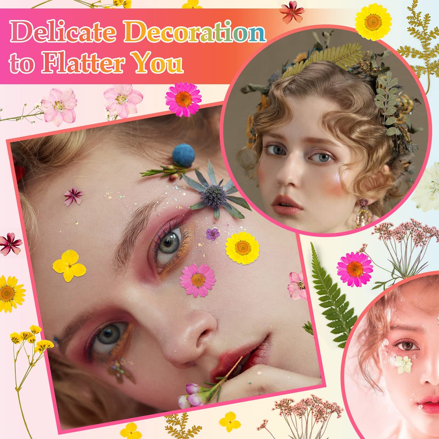 Dried Flowers for Resin, Real Nature Dried Pressed Flower Leaves Bulk with Tweezers for DIY Nail Art Cards Scrapbooking Crafts Jewelry Making Epoxy Cruzix