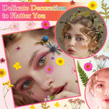 Dried Flowers for Resin, Real Nature Dried Pressed Flower Leaves Bulk with Tweezers for DIY Nail Art Cards Scrapbooking Crafts Jewelry Making Epoxy Cruzix