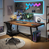 2024 New Large 72IN Solid Wood Dining Table for 6 8 10 People,Modern 6FT Waterproof Rectangular Kitchen Tables w/Anti-Rust&Adjustable Metal Leg,Brown chartustriable