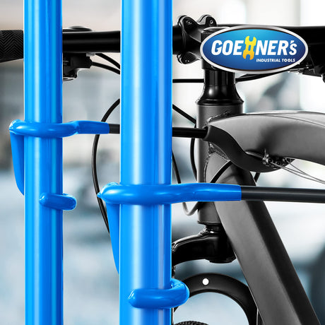 GOEHNER's 4 Bike Storage Rack Garage (Max. 240LBS), 4 Bicycle Indoor Standing Bike Rack, Height Adjustable for Road Mountain Bicycles GOEHNER's
