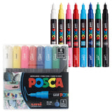 8 Posca Markers 1M, Posca Pens for Art Supplies, School Supplies, Rock Art, Fabric Paint, Fabric Markers, Paint Pen, Art Markers, Posca Paint Markers uni