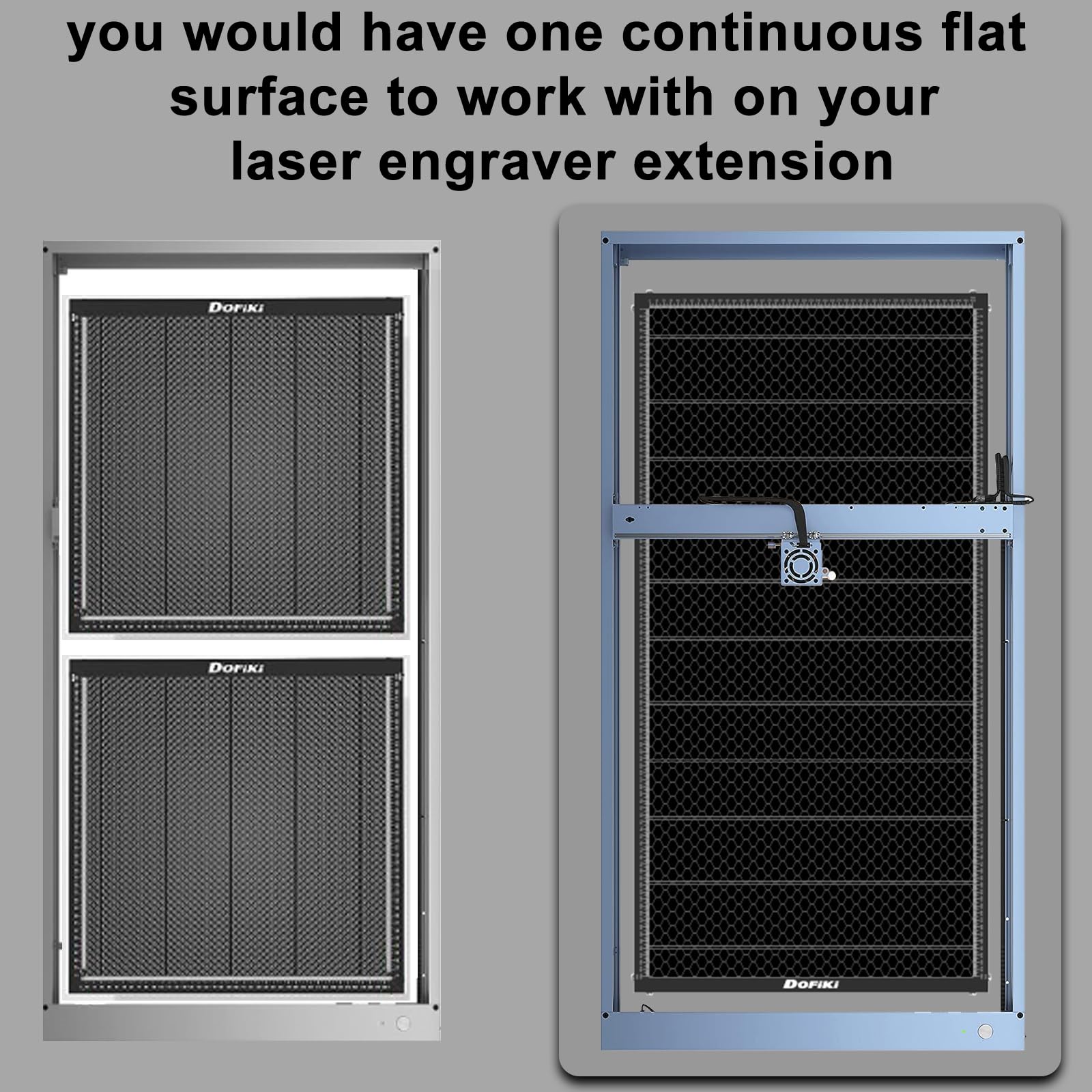 Dofiki Honeycomb Laser Bed Extension 37.4"x 18.1" for D1 D1 Pro, S9 S10 S30 Pro Extended Laser Engraver 950mm x 460mm Honeycomb Tray Large Honeycomb - WoodArtSupply