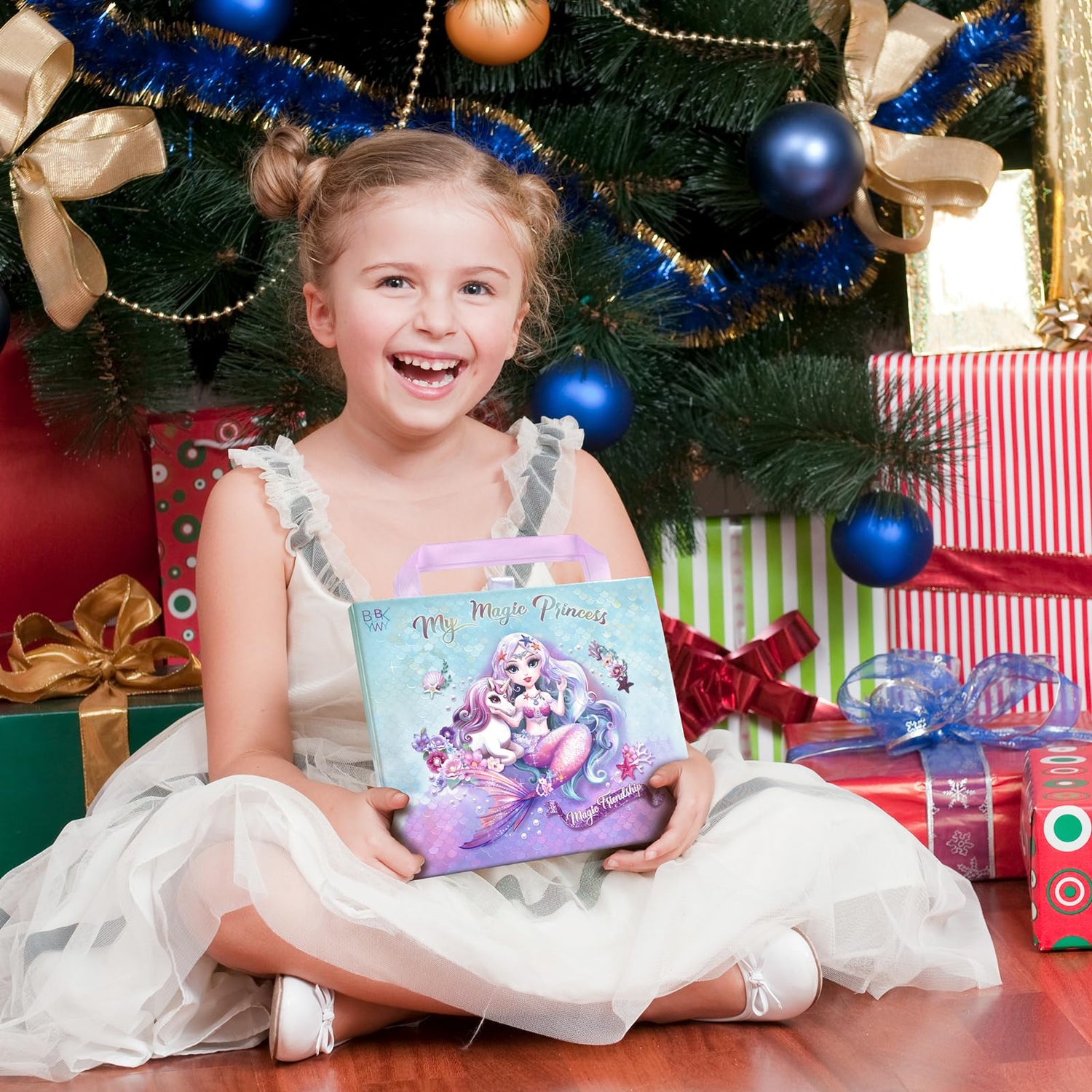 Girls Charm Bracelet Making Kit: Mermaid Jewelry Supplies Make Set Charm Bracelets Kits DIY Art Craft Set Girl Toys Age 5 6 7 8 9 10 11 12 Year Old BDBKYWY